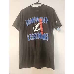 Tampa Bay Lightning Black Men's Medium T-Shirt Short Sleeve Graphic Tee NWT
